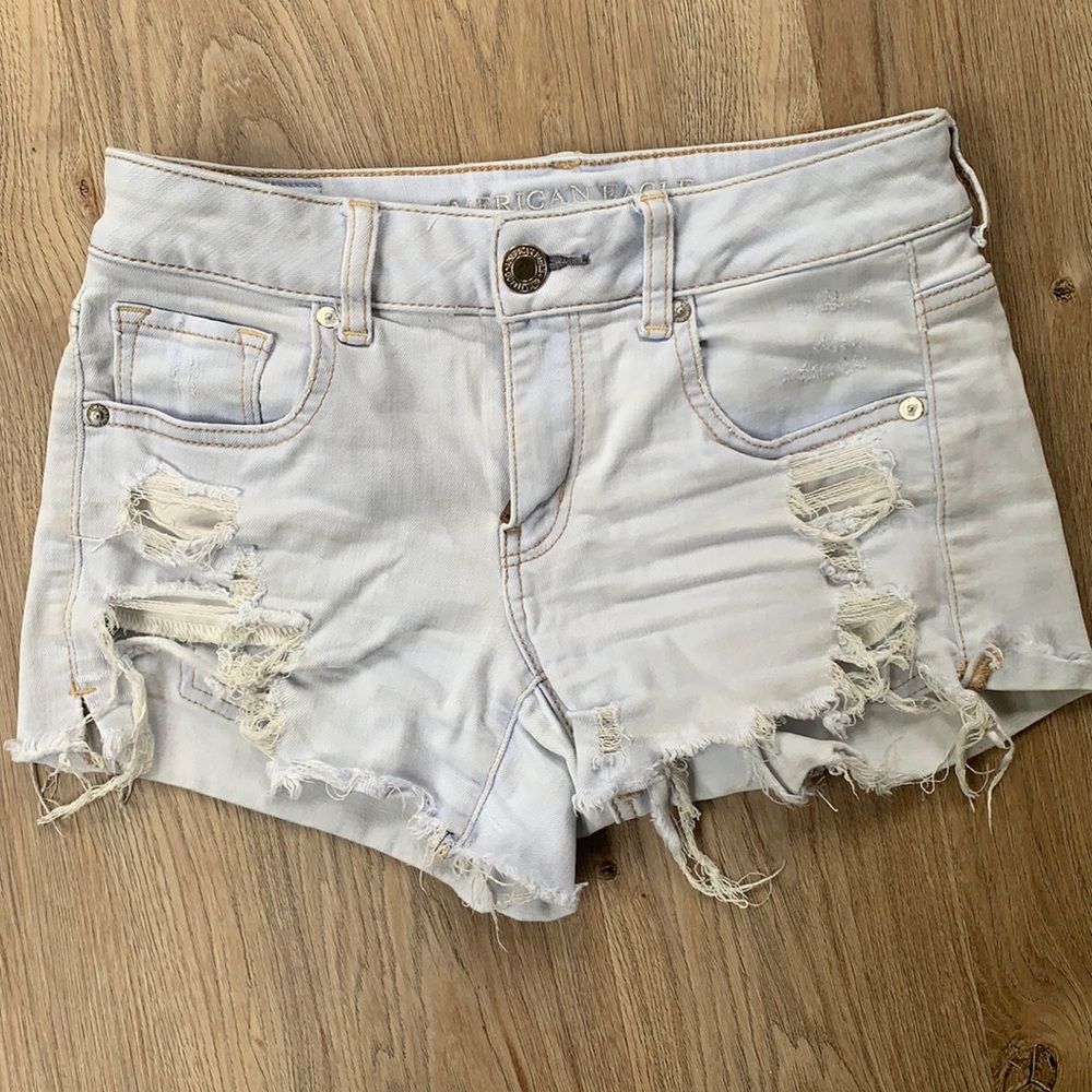 American Eagle Outfitters distressed MIDI shorts